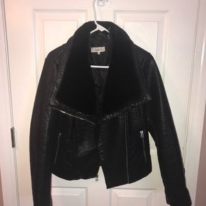 Faux Leather Moto Jacket